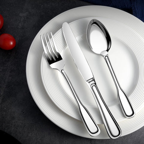 Nice Kitchen 40-piece silverware set teaspoons ideal for tea, coffee, and desserts.