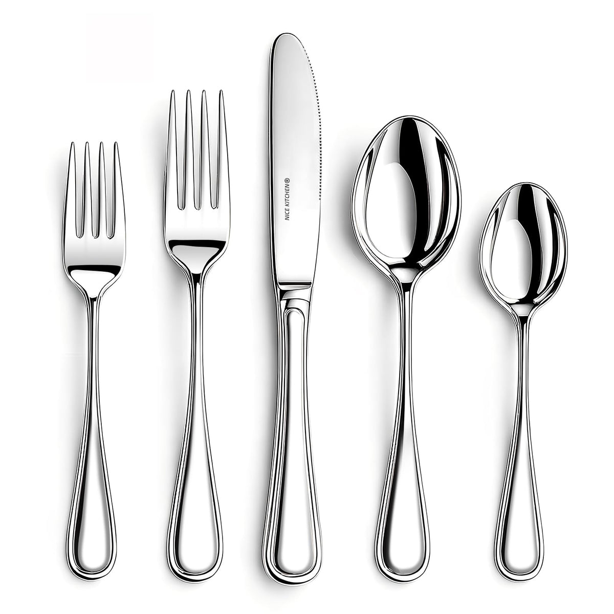 Nice Kitchen Luster Series dinner knives, durable and rust-resistant for daily meals.