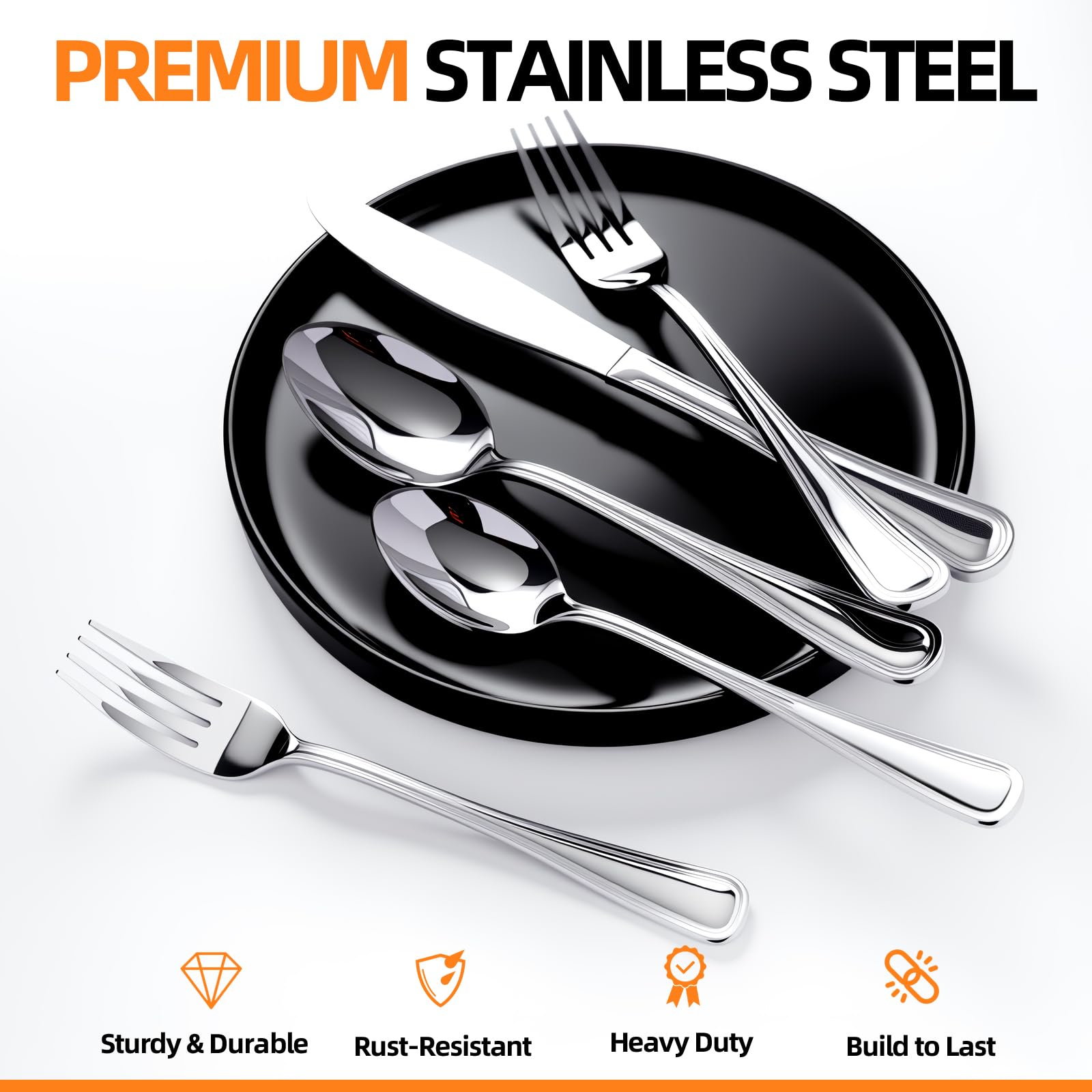 Nice Kitchen Luster Series dinner spoons with premium weight for everyday use.