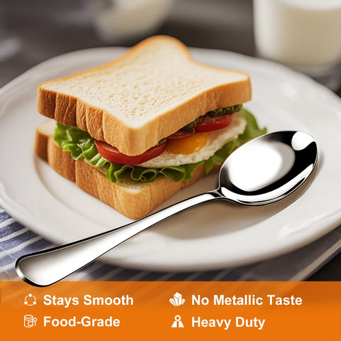 Nice Kitchen dishwasher-safe teaspoons resist stains and fingerprints for easy upkeep.