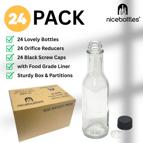 Nicebottles hot sauce bottle dripper inserts for precise pouring.