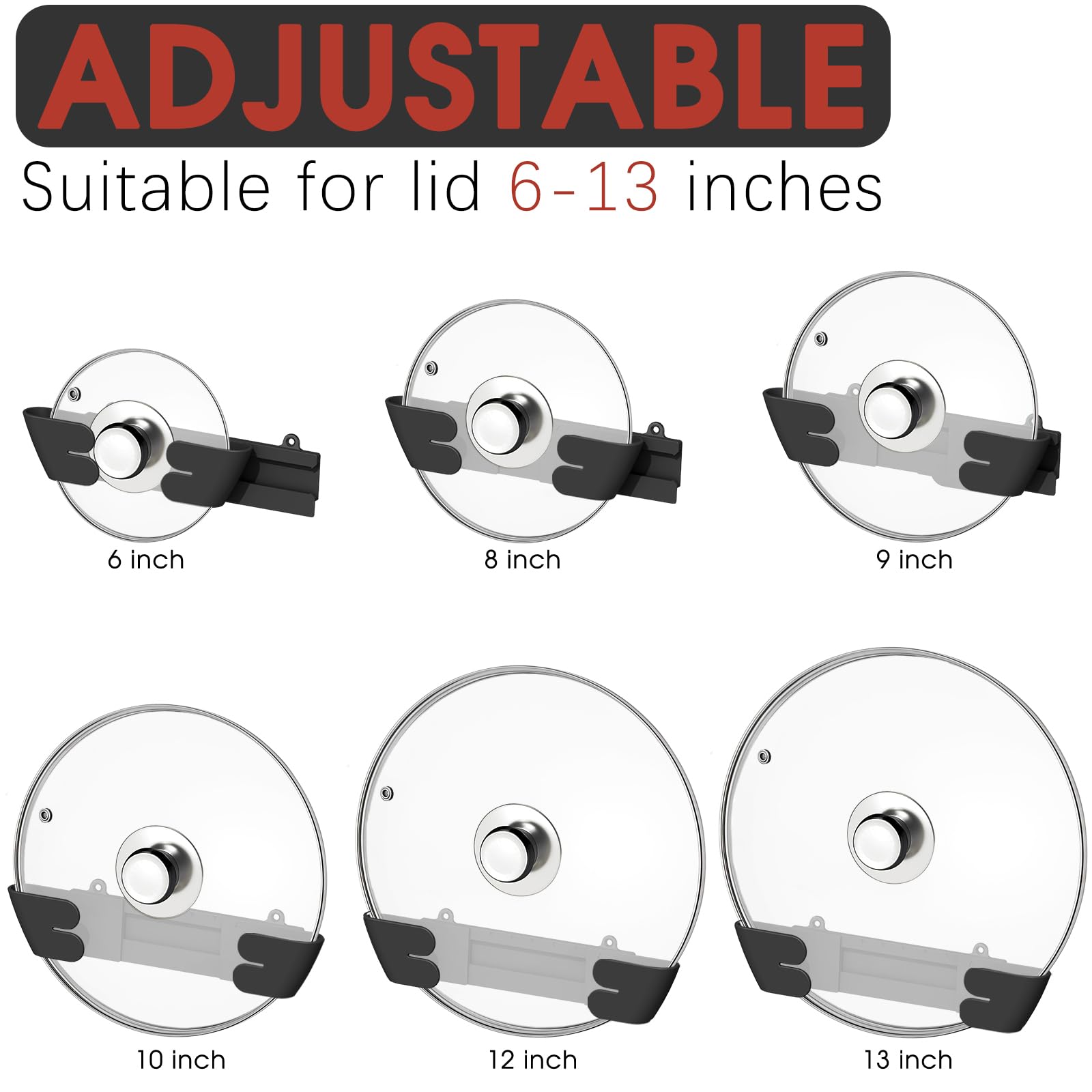 Nicejak lid holder with adhesive and screws for secure mounting