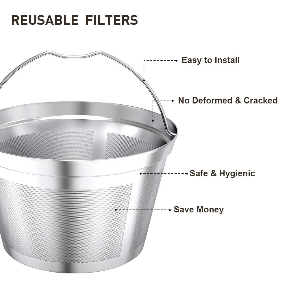 Nicelucky dishwasher-safe coffee filter for easy cleaning after use