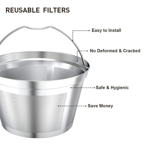 Nicelucky dishwasher-safe coffee filter for easy cleaning after use