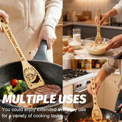 NICERINC bamboo single-hole spoon with comfortable grip