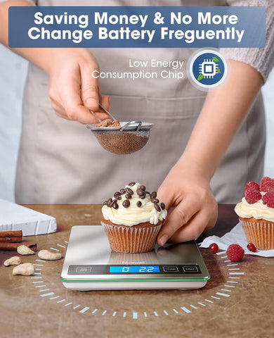Nicewell food scale large LCD display improves readability during busy meal prep.