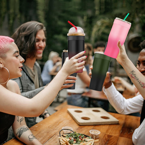 Niceyos compatible with Starbucks, Dunkin, and McDonalds cups.