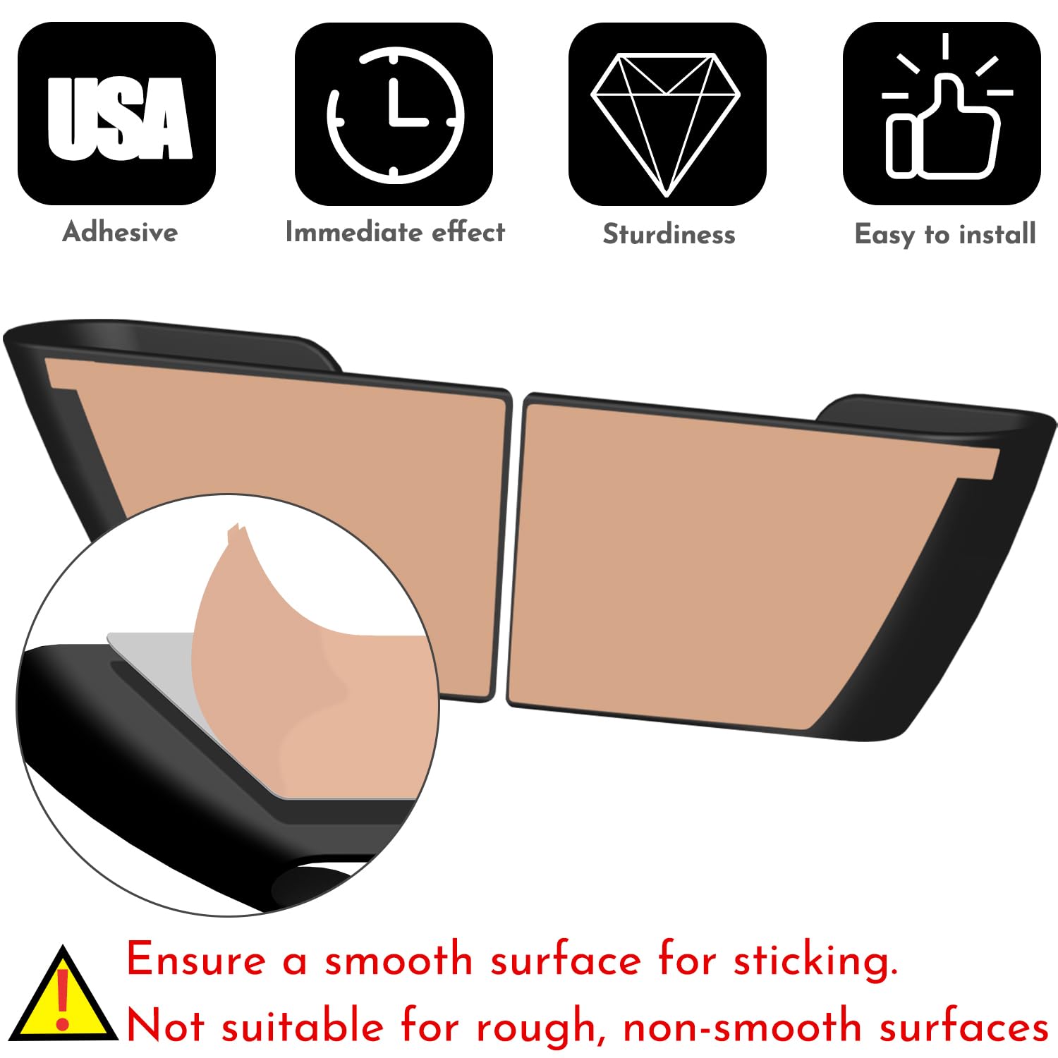 Niceyos sturdy lid holder with strong adhesive for secure kitchen mounting.