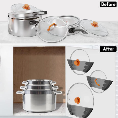 Niceyos organized lids reduce clutter and improve cabinet usability.