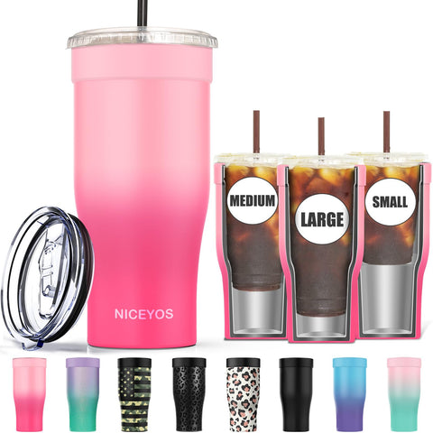 Niceyos universal iced coffee sleeve on cup keeps hands dry and fits major brands.