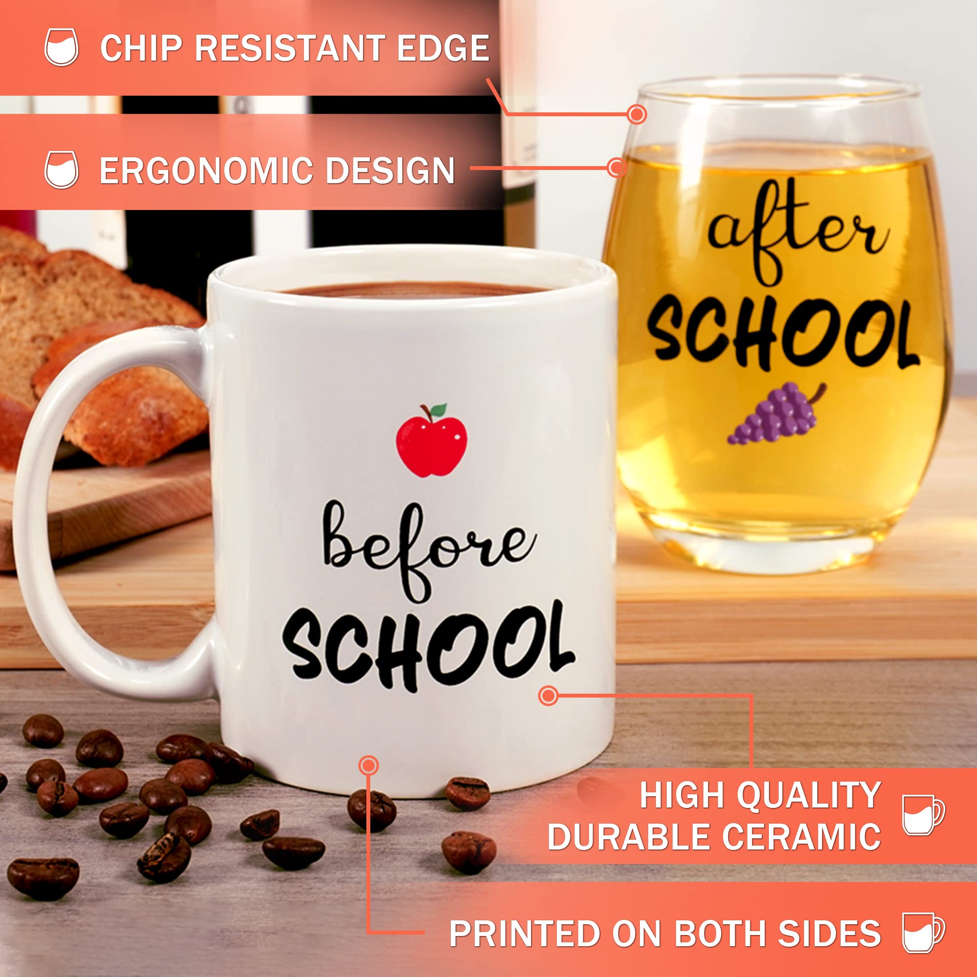 NICKANE teacher gift-wine glass set ready for celebrations and appreciation