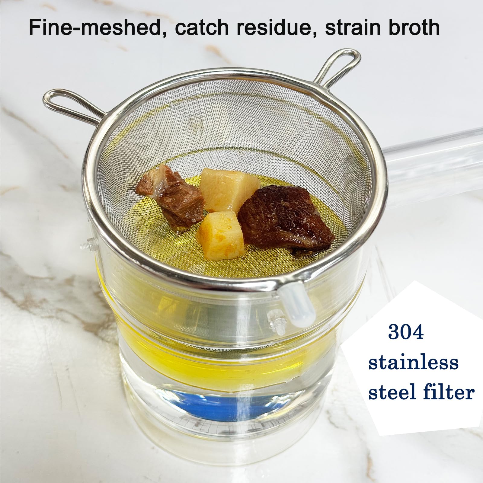 NICO SEE WONDER Bottom-release design enables mess-free fat pouring.