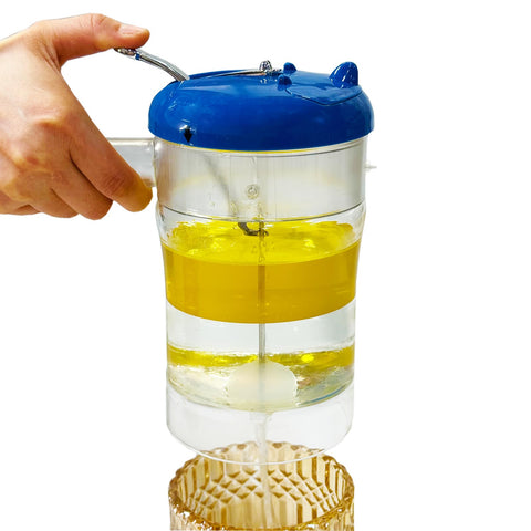 NICO SEE WONDER Glass Fat Separator with clear 4-cup body and pour spout for easy use.