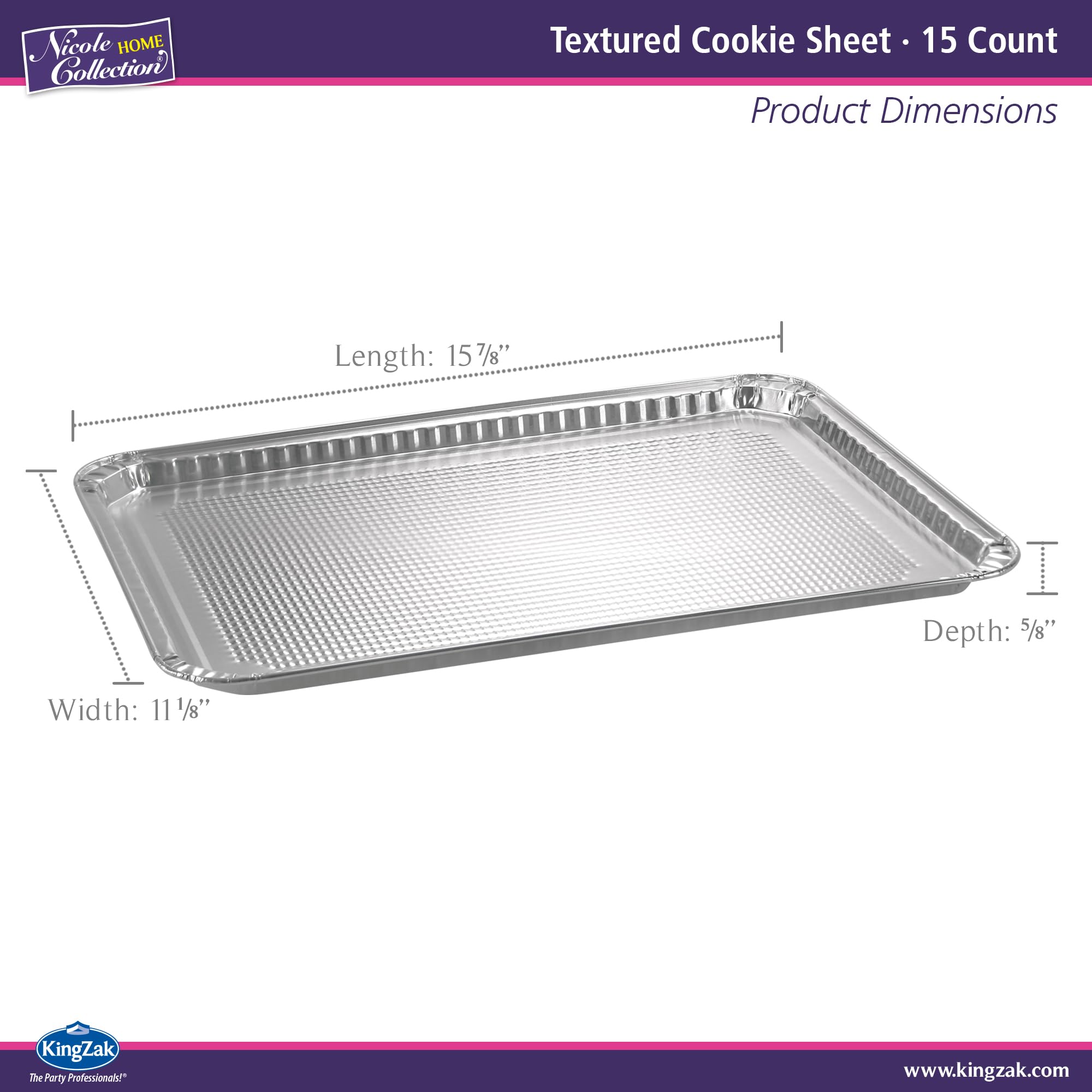 Nicole Home Collection 15-count aluminum pans offer economical disposables for quick prep and minimal cleanup.