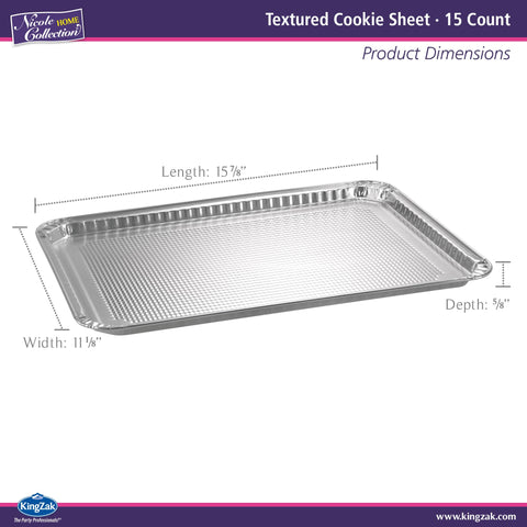 Nicole Home Collection 15-count aluminum pans offer economical disposables for quick prep and minimal cleanup.