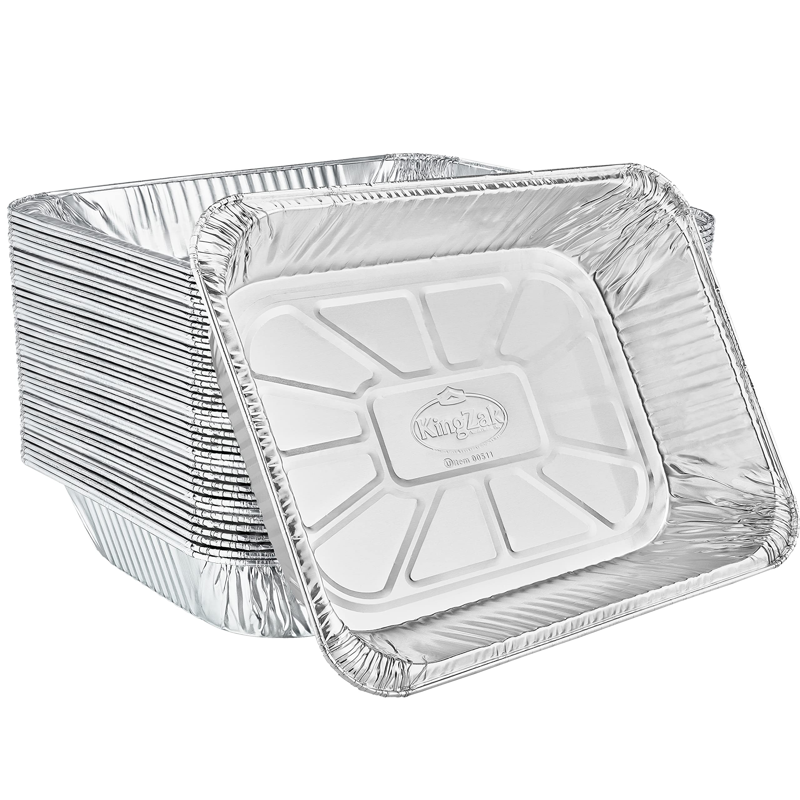 Nicole Home Collection aluminum half-size pan, front view for easy serving and even heat distribution