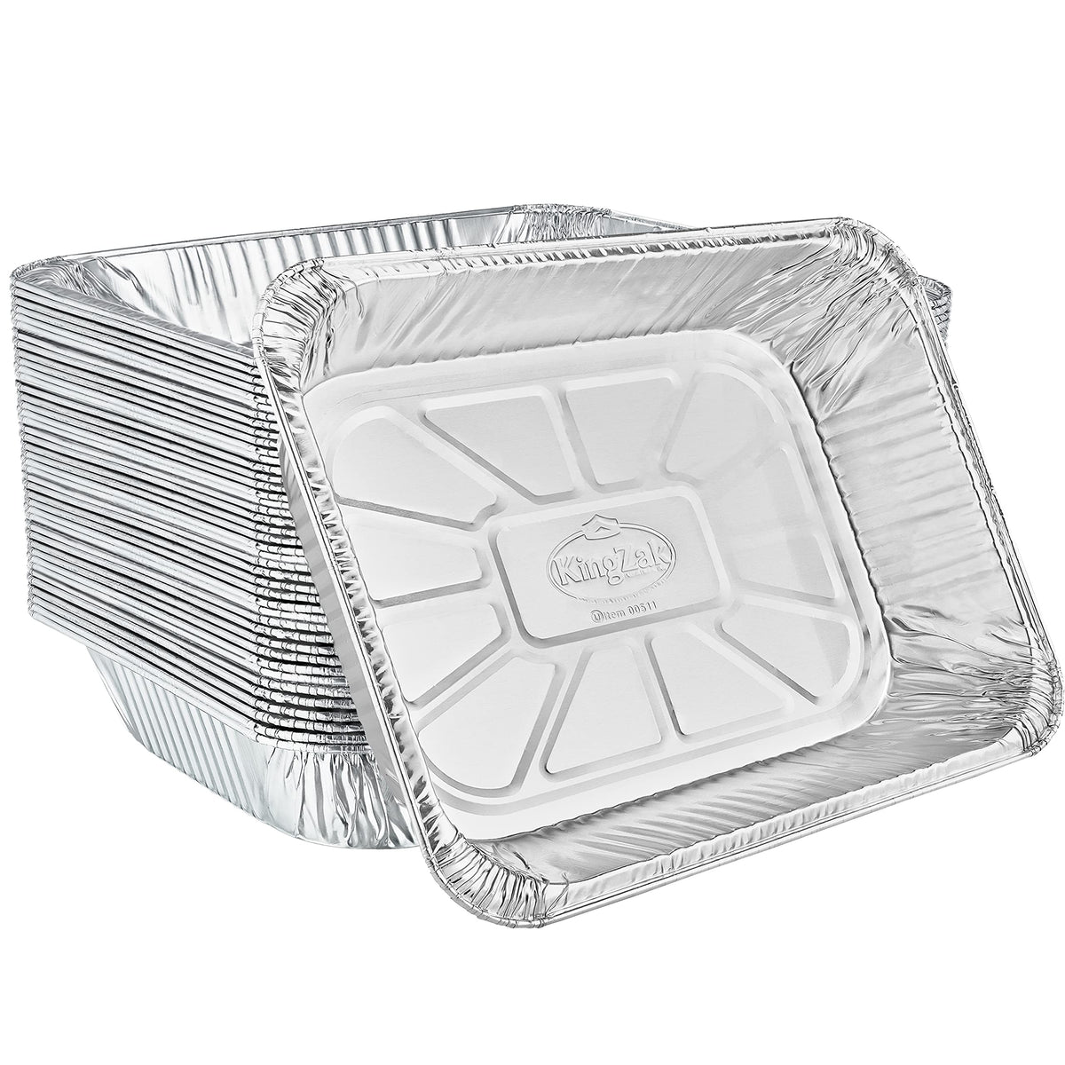 Nicole Home Collection aluminum half-size pan, front view for easy serving and even heat distribution