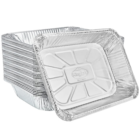 Nicole Home Collection aluminum half-size pan, front view for easy serving and even heat distribution