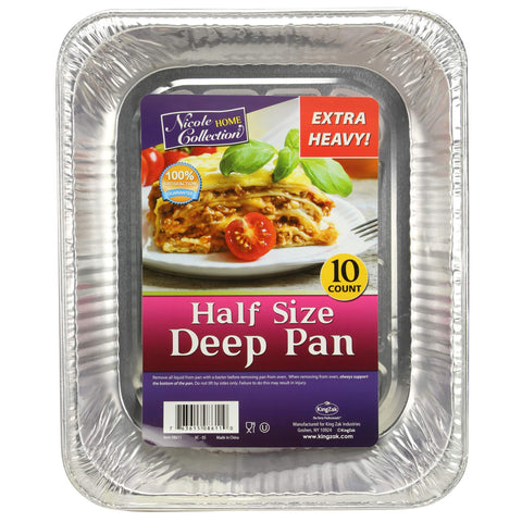 Nicole Home Collection aluminum half-size pans 9x13 for even baking and serving