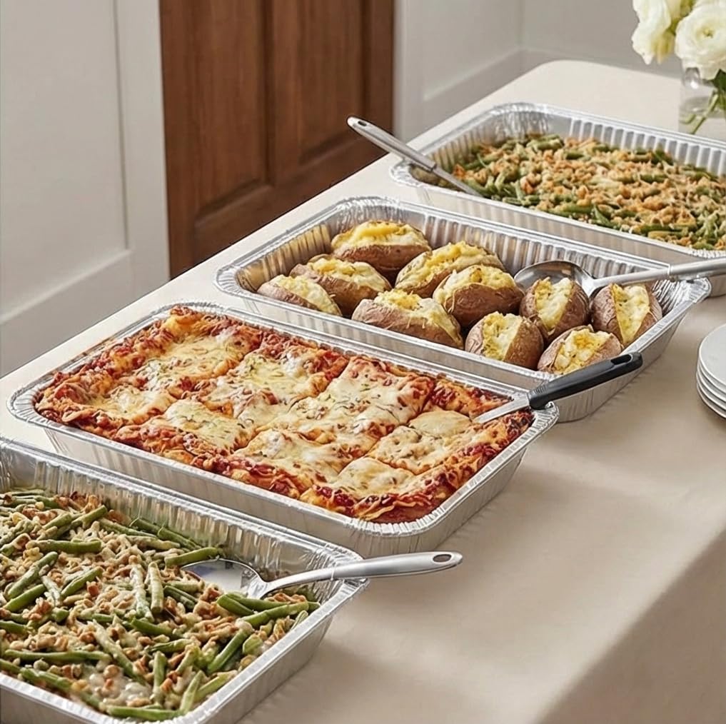 Nicole Home Collection catering pan in use at a dinner event