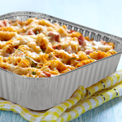 Nicole Home Collection 8x8 pans with lids at catering events for easy distribution