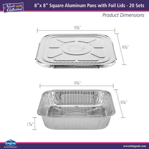 Nicole Home Collection foil pans with lids, freezer-friendly and recyclable