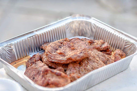 Nicole Home Collection foil pan in a buffet setup for easy serving
