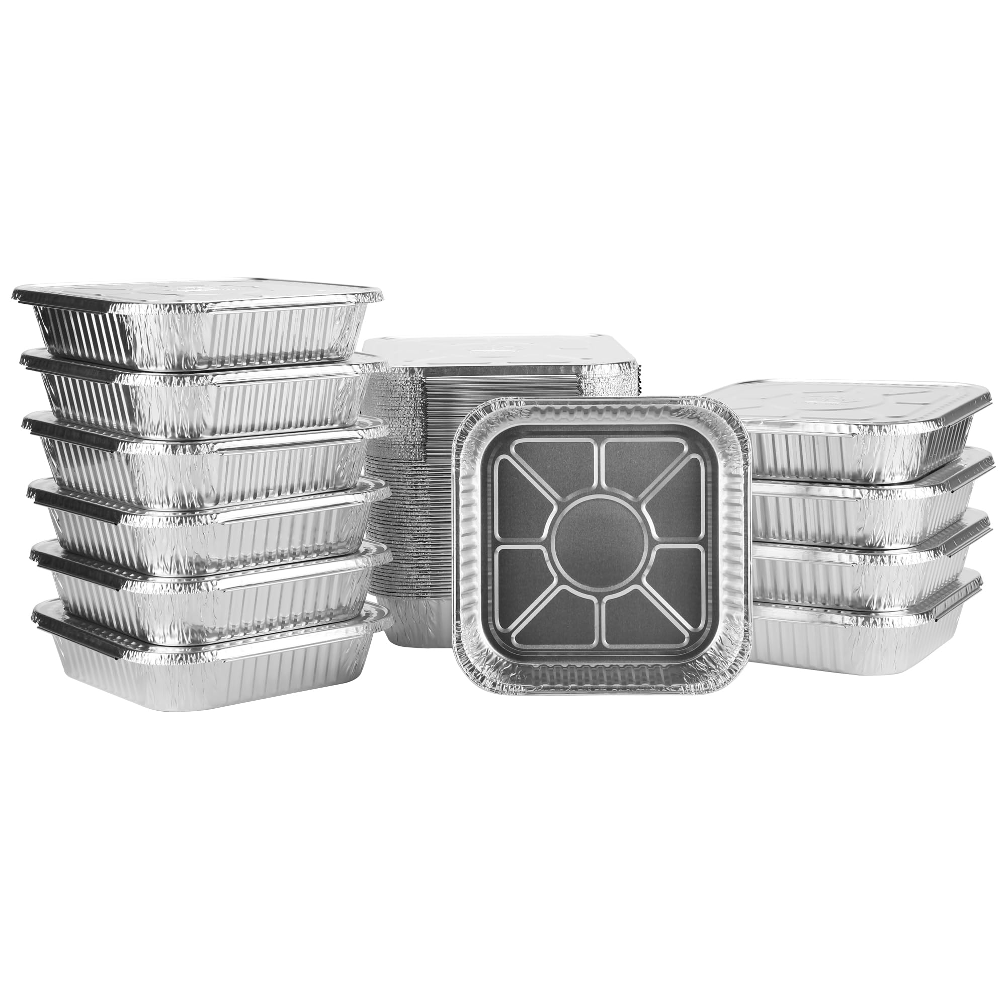 Nicole Home Collection disposable aluminum pans with lids for convenient take-out and transport