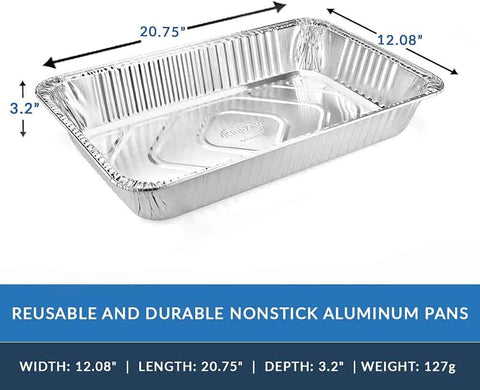 Nicole Home Collection heavy-duty foil pan for secure transport and even heating