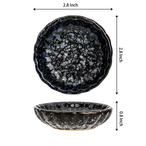 Nicunom 2-8 inch glazed dipping bowls ideal for sushi and sauces.
