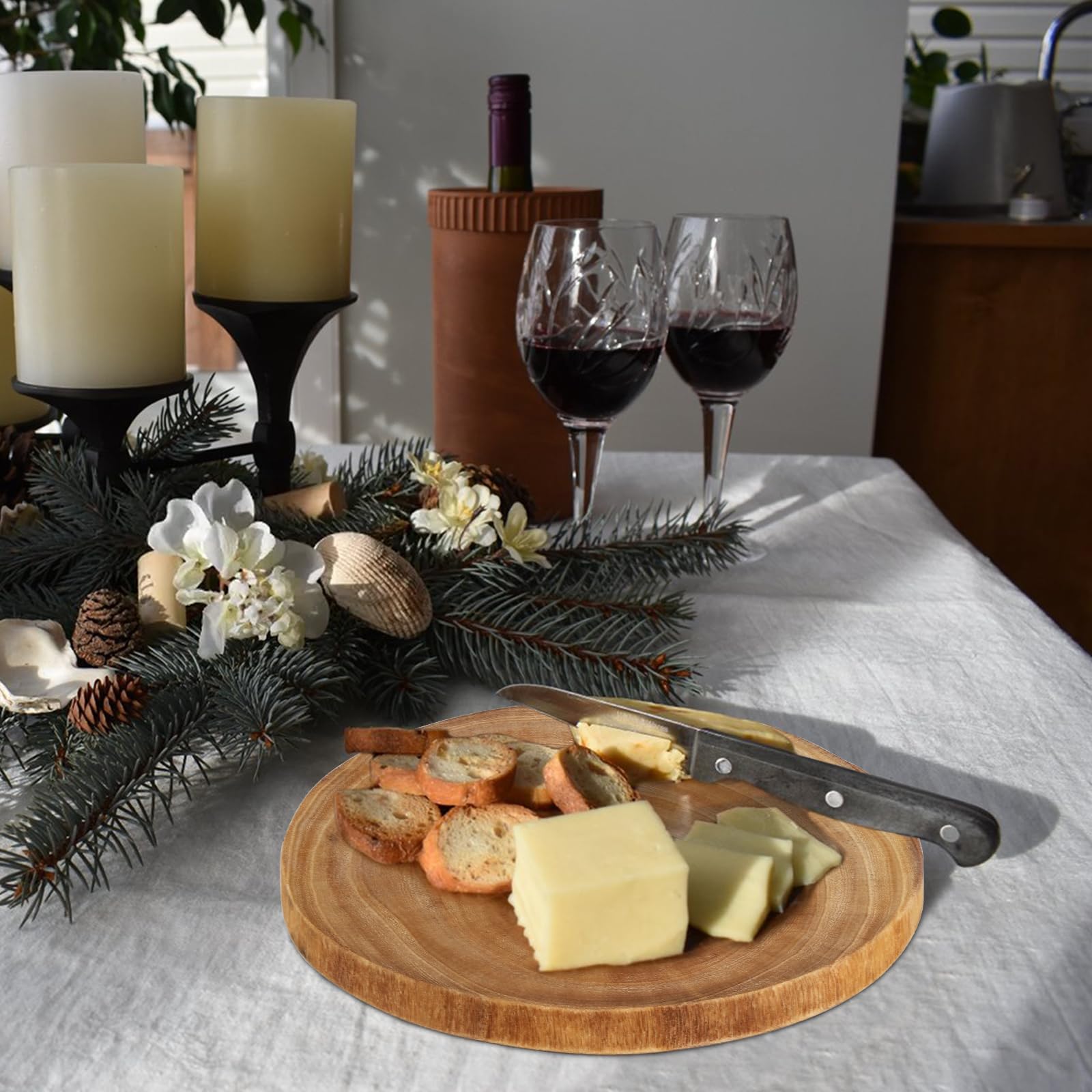 Nicunom charcuterie board display enhances table aesthetics for hors d'oeuvres.