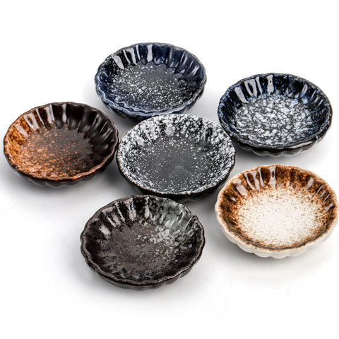 Nicunom retro-pattern dipping bowls add vintage charm to table.