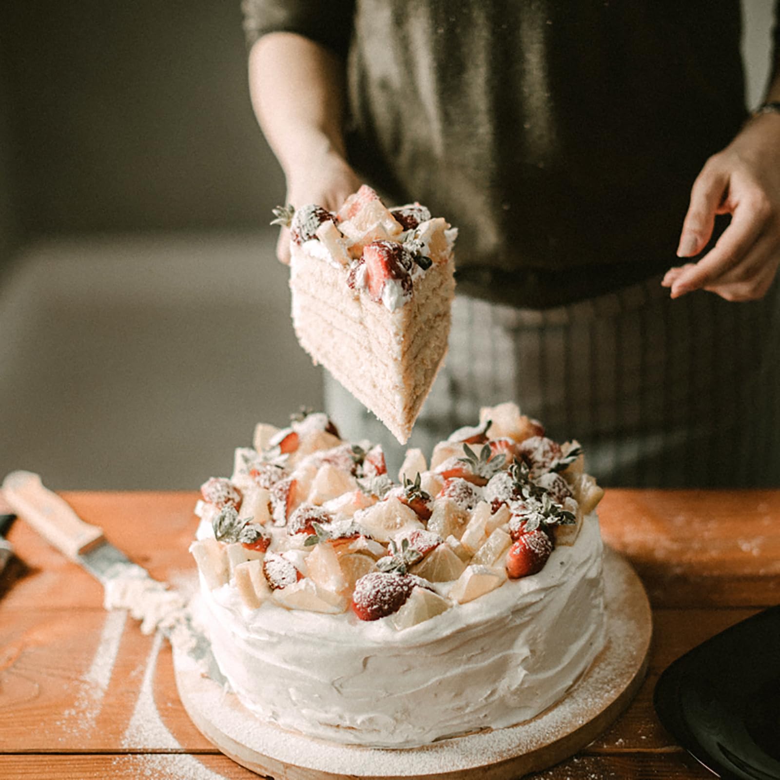 Nicunom vintage wood board for table decor and festive entertaining.