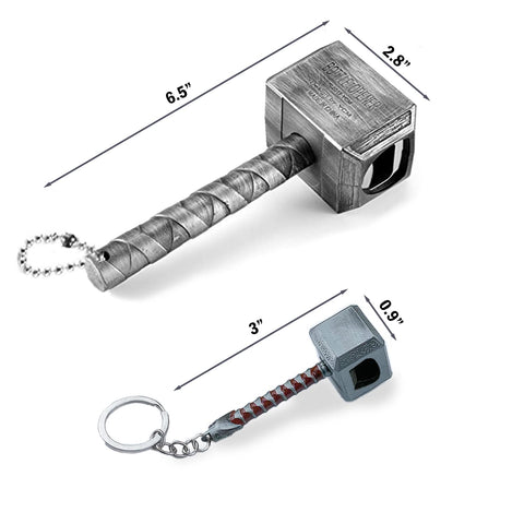 Nidavellir hammer keychain bottle opener attached to keys for easy access.