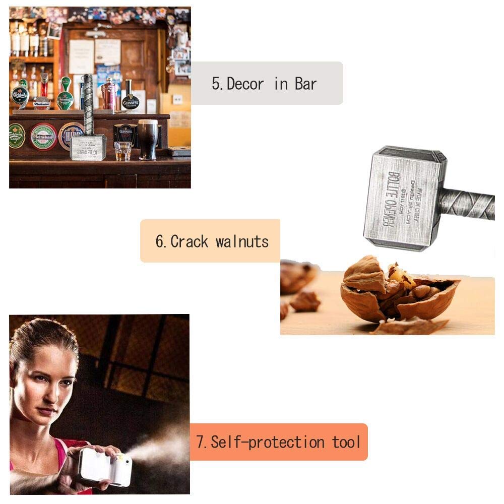 Compact Nidavellir hammer keychain travels anywhere for on-the-go opening.