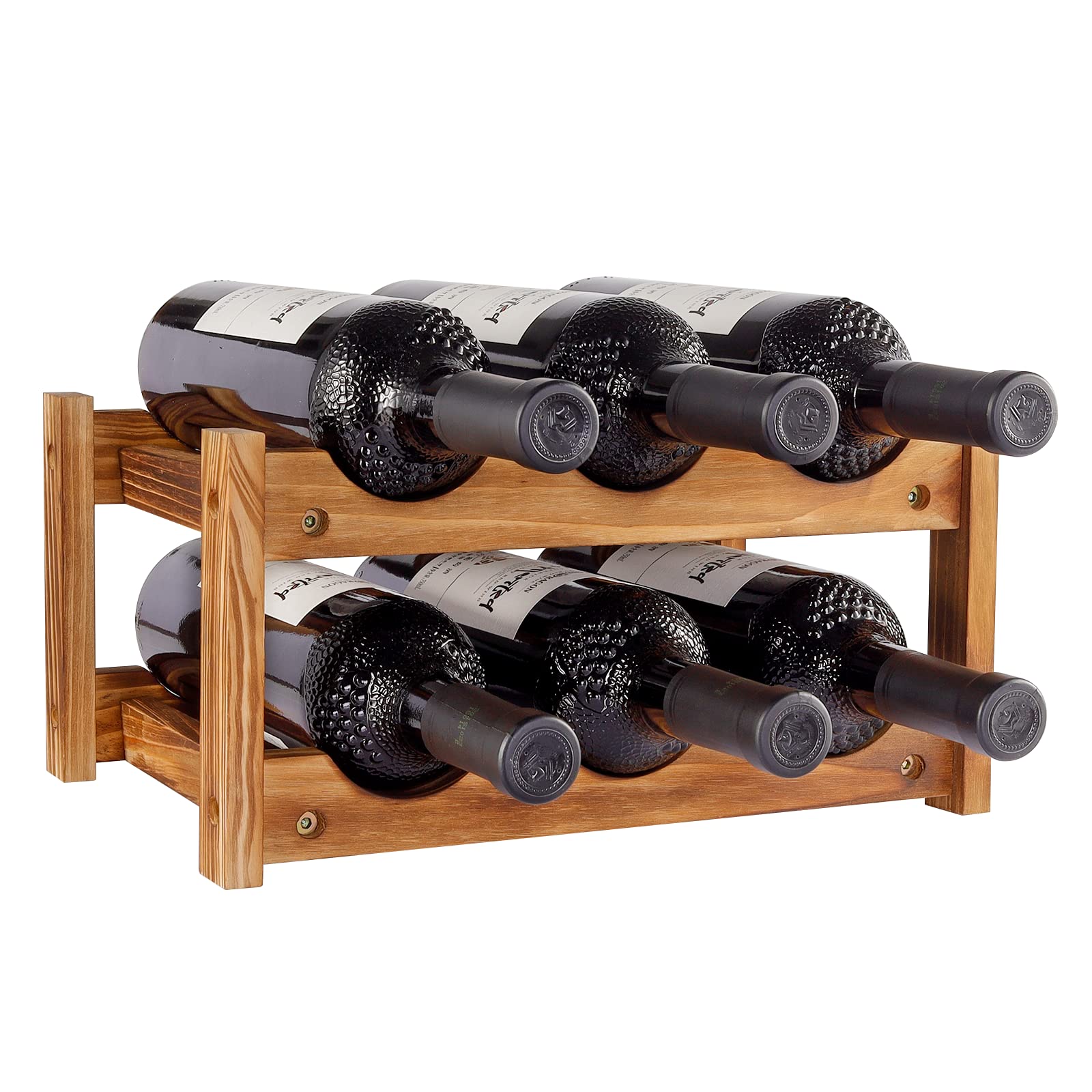 Niep wine rack 6 bottle on countertop showing compact display for kitchen