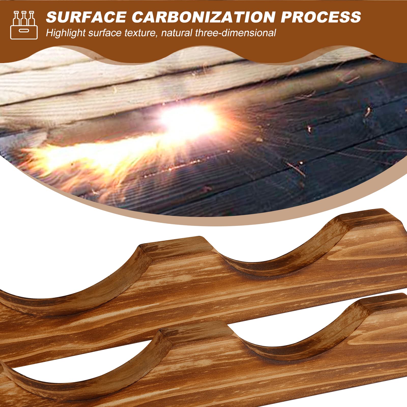 Niep 6-bottle wine rack with easy assembly and included tools