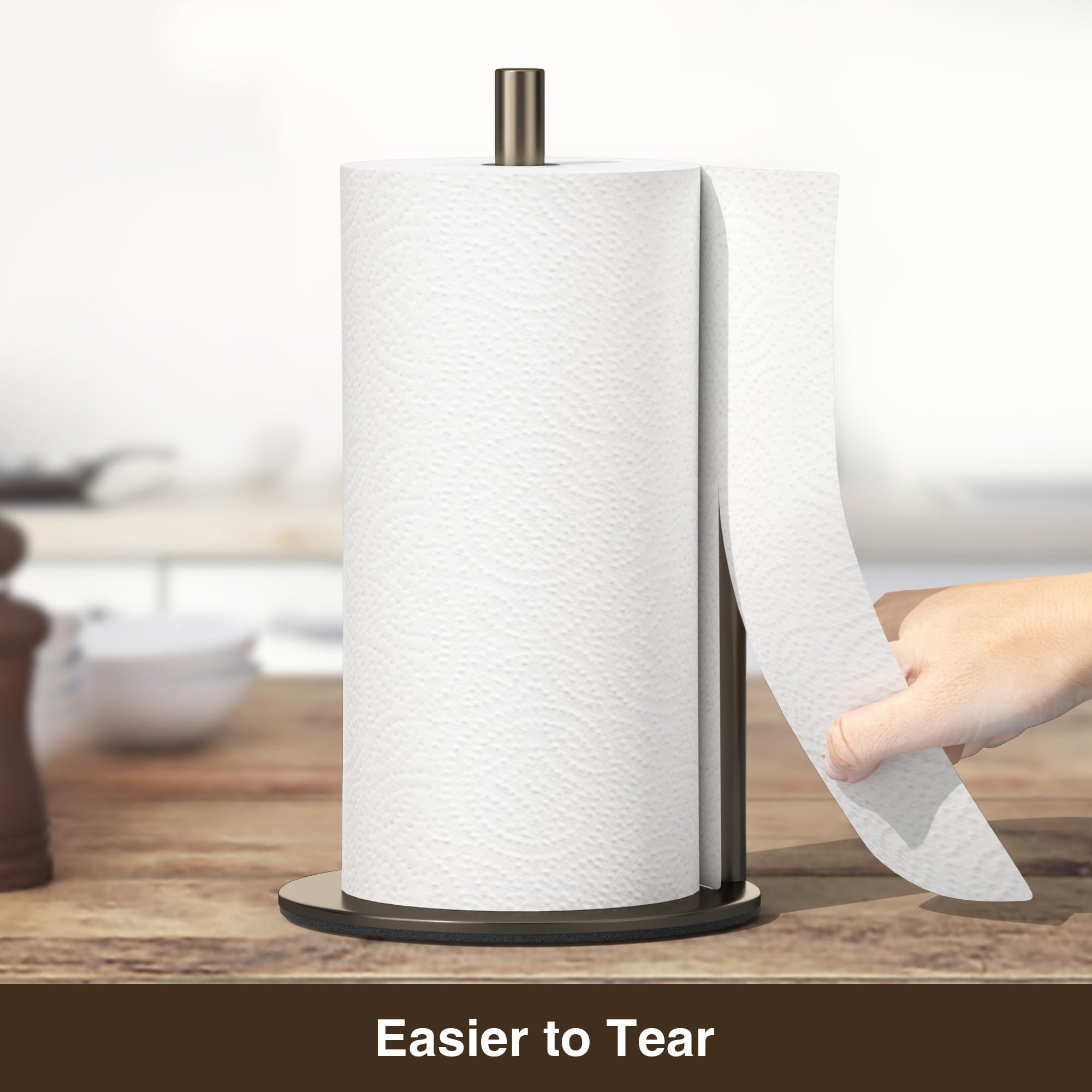 Niffgaff bronze paper towel holder rod supports easy tearing from bottom