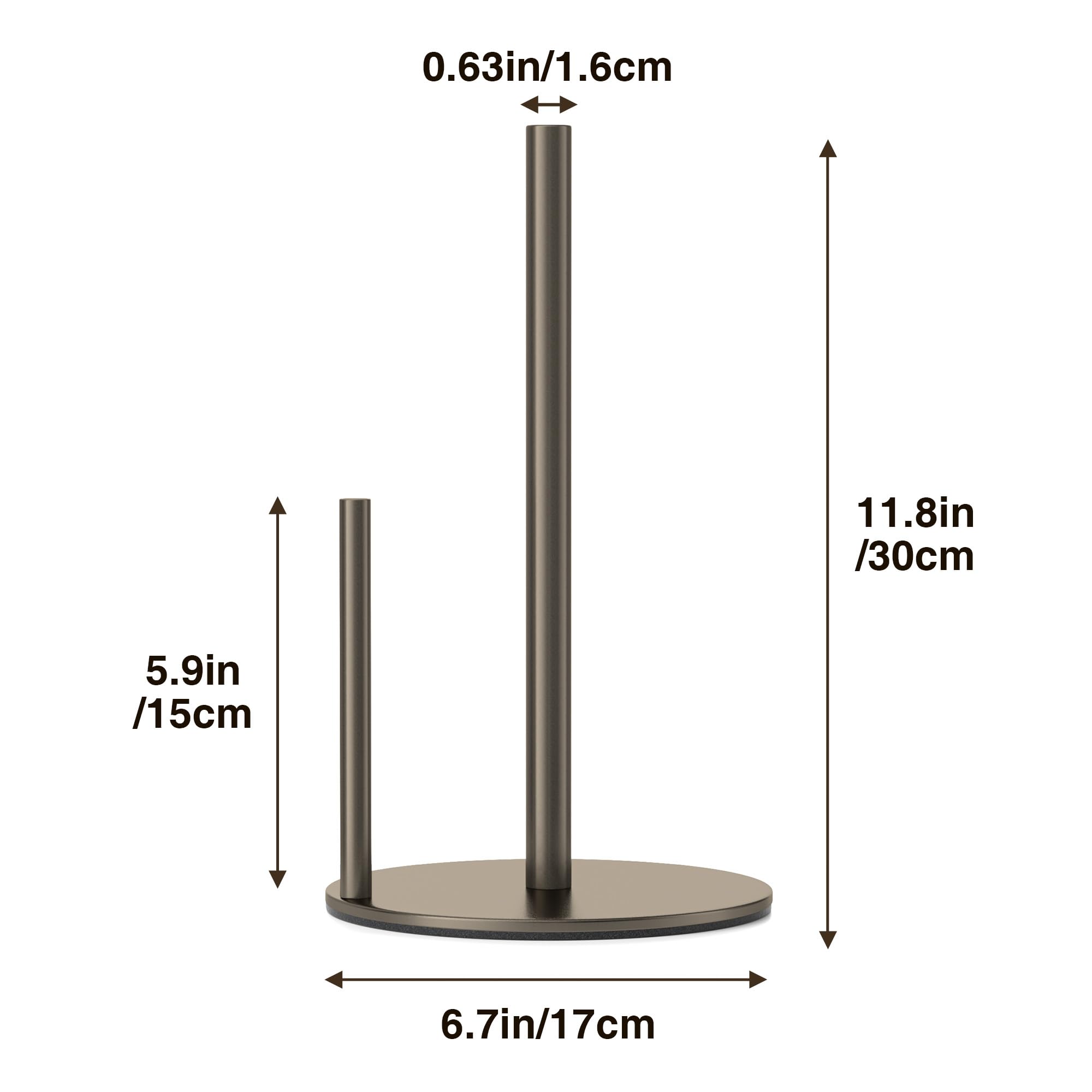 Niffgaff bronze paper towel holder weighted base supports effortless tearing