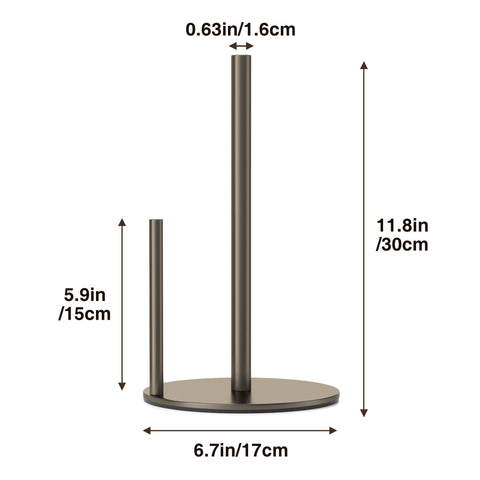 Niffgaff bronze paper towel holder weighted base supports effortless tearing