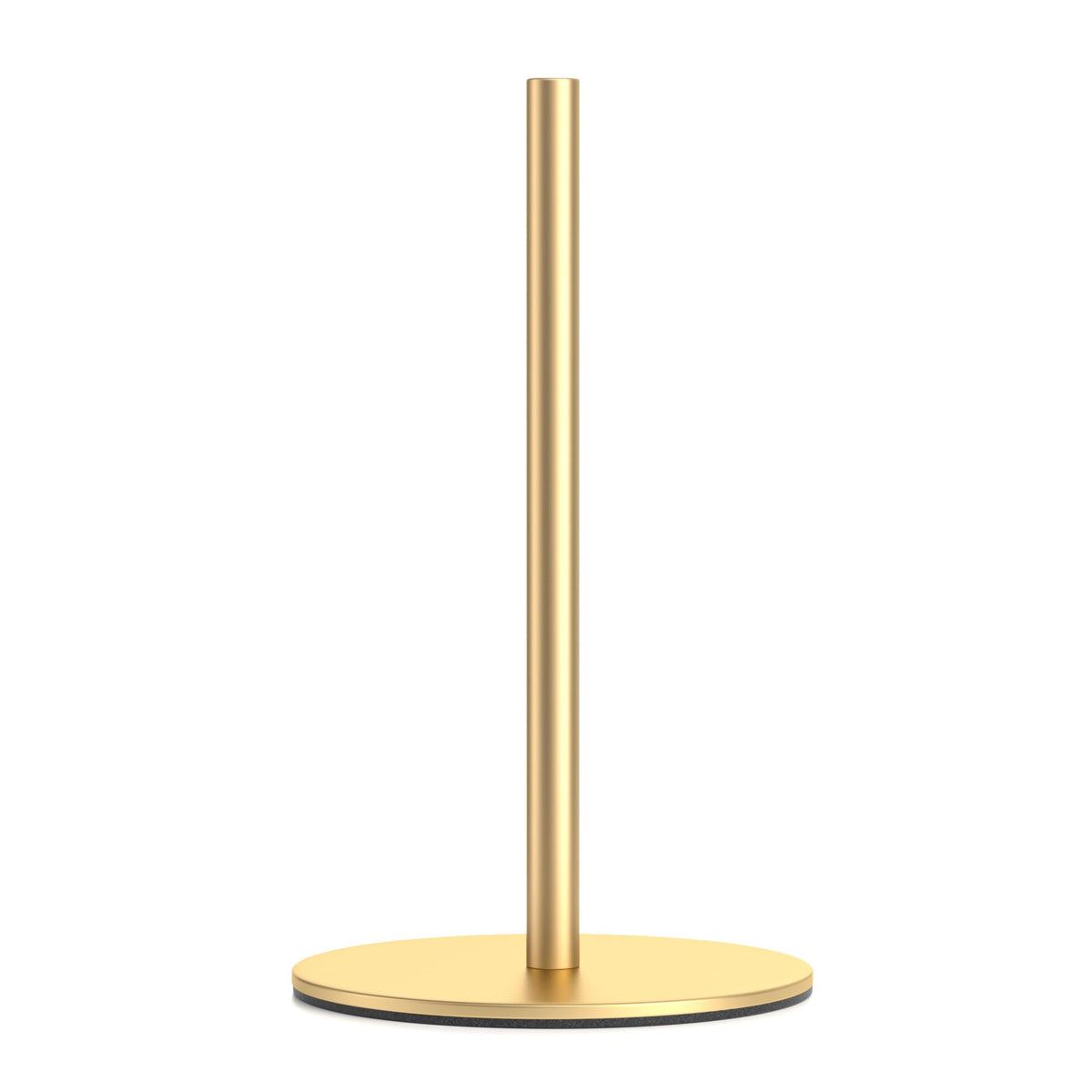 Niffgaff gold free-standing paper towel holder front view for easy reach and quick cleanup