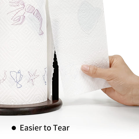 Niffgaff paper towel holder in a free-standing design on a counter.