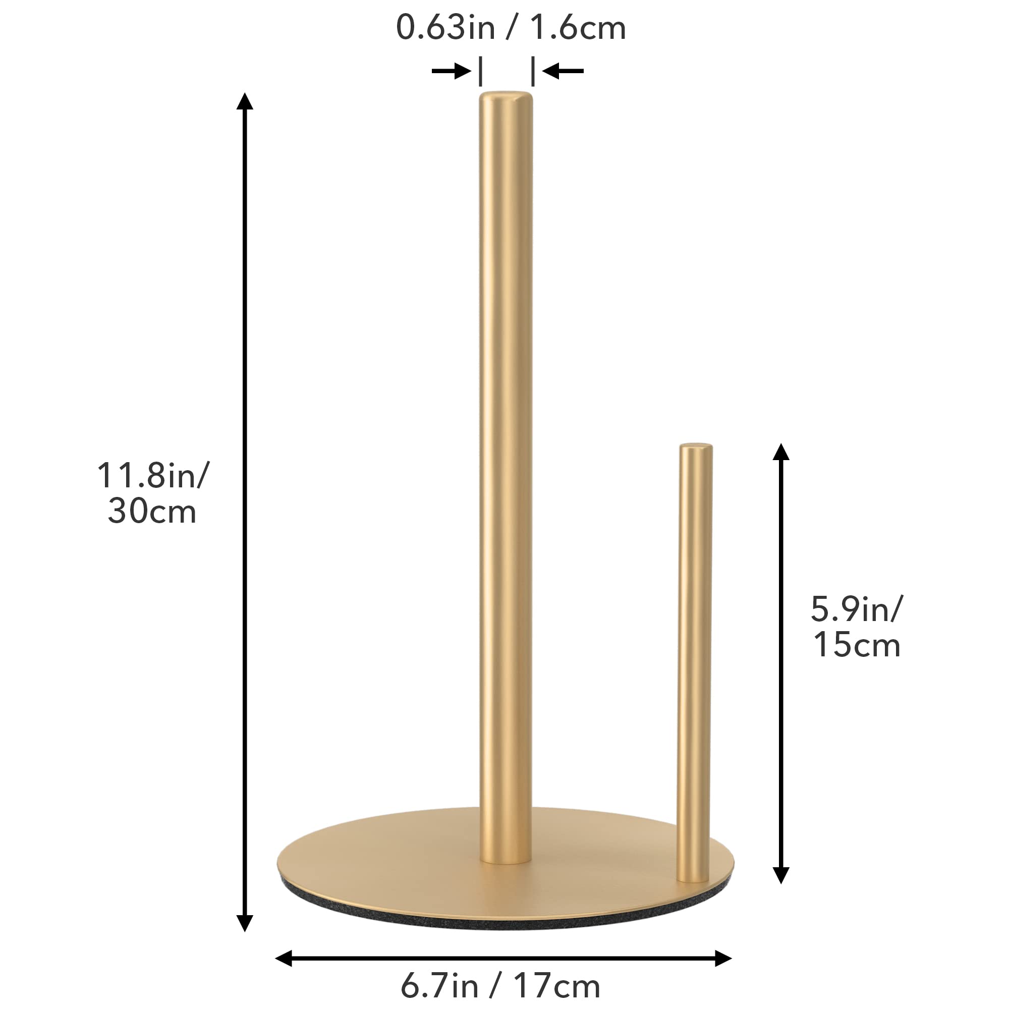 Niffgaff paper-towel-holder gold in-countertop setup proves convenient everyday use.