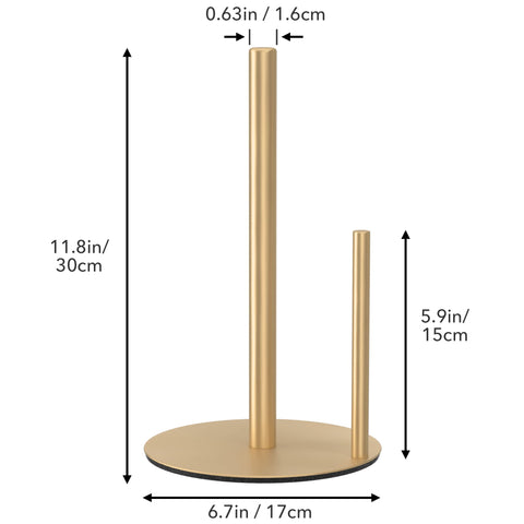 Niffgaff paper-towel-holder gold in-countertop setup proves convenient everyday use.