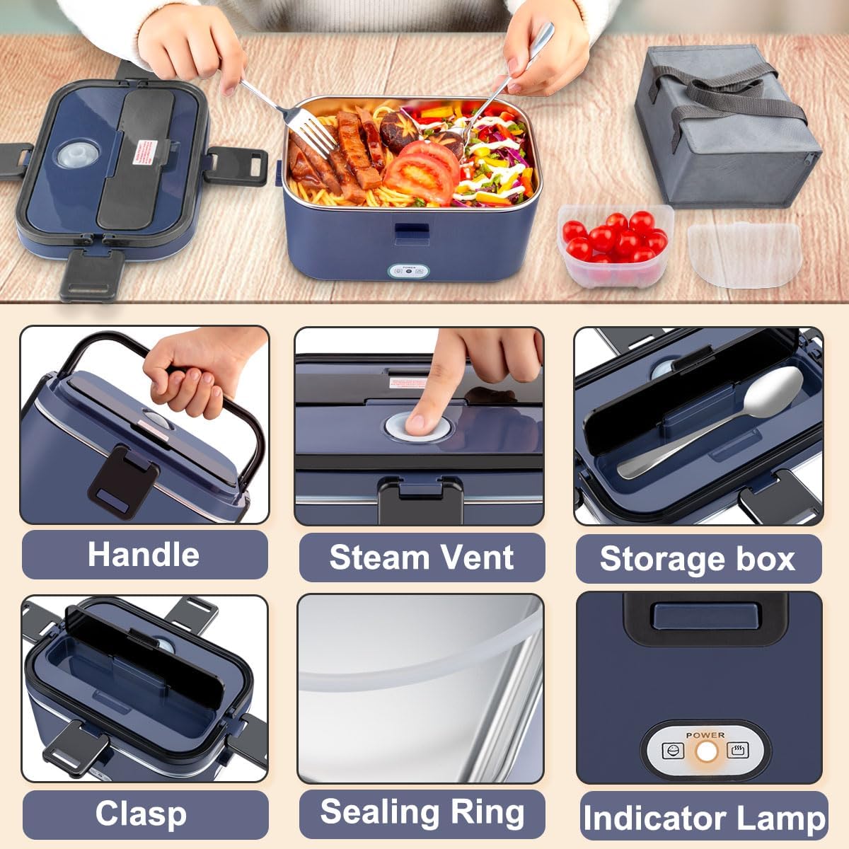 Nifogo heat-resistant handle and four side snap closures