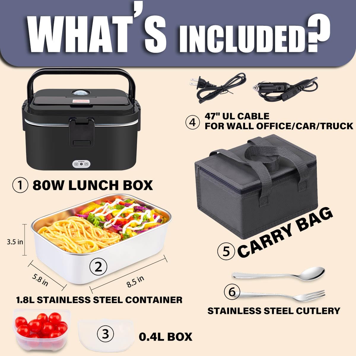 Nifogo lunch box silicone strips and removable liner for easy cleaning