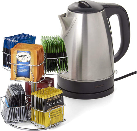 Nifty Solutions six-compartment carousel stores up to sixty tea bags.