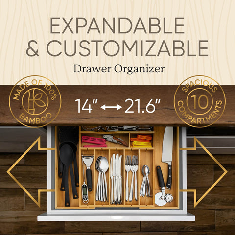 Night Tree reinforced-base wood utensil holder supports heavy silverware without cracking