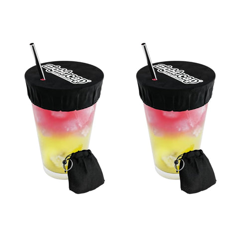 Nightcap Keychain with inside drink cover ready for quick access on the go
