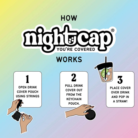 Stretchy Nightcap cover fits most cups securely during daily use